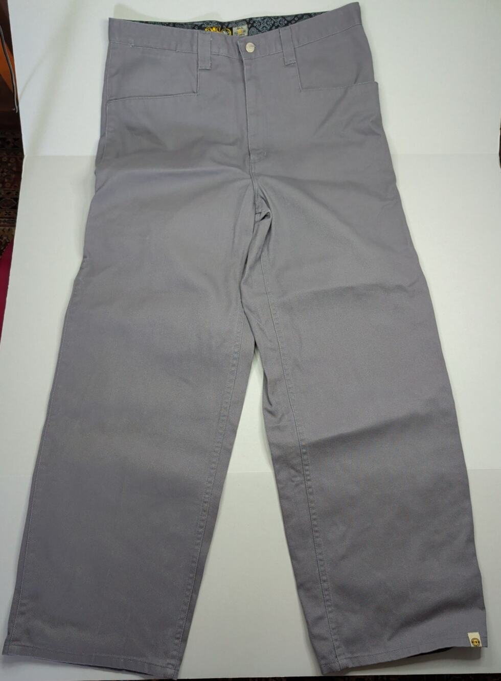 Dyse One Impala Wide Leg Baggy Light Gray Men's Pants Size 36 (tagged 38) x 32